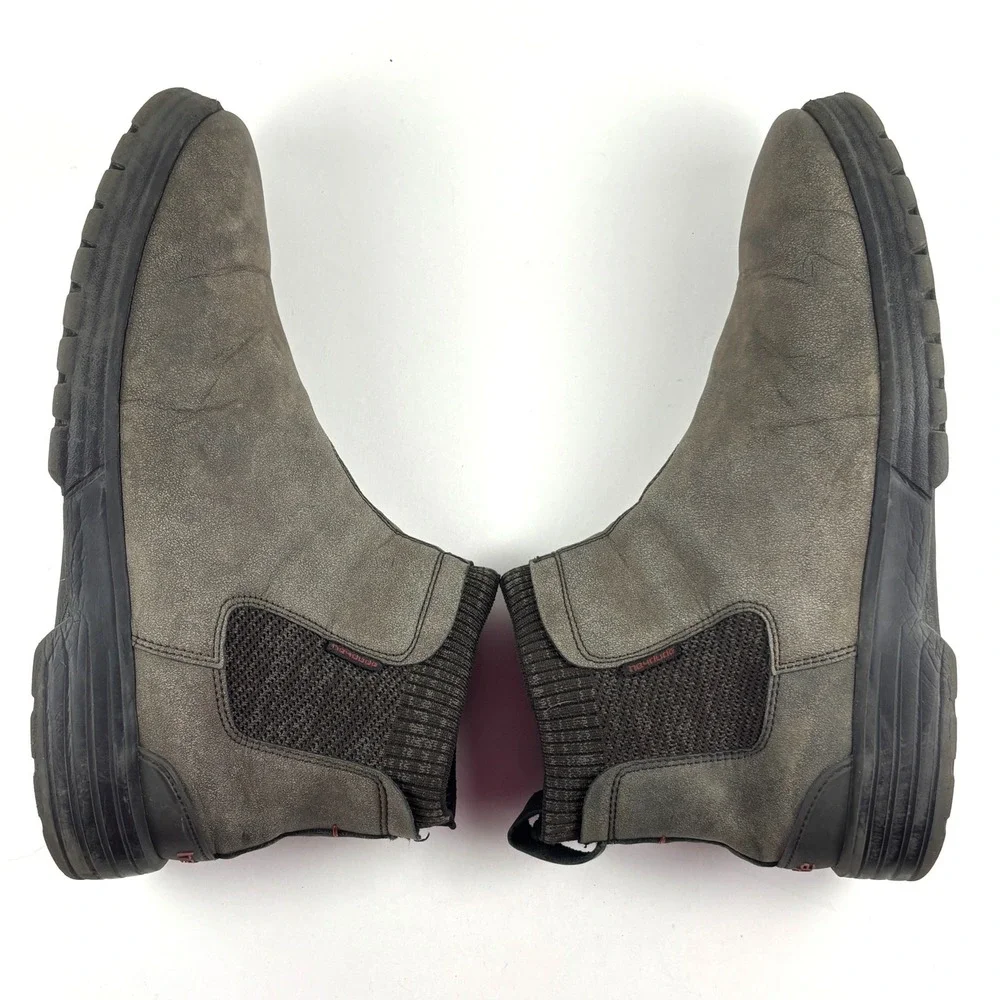 Hey Dude Scott Grip Boots Mens Size 10 Grey Condition Ankle Knit Collar Gorpcore